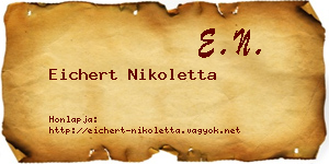 Eichert Nikoletta névjegykártya
