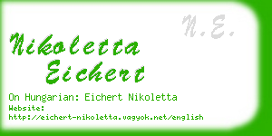 nikoletta eichert business card